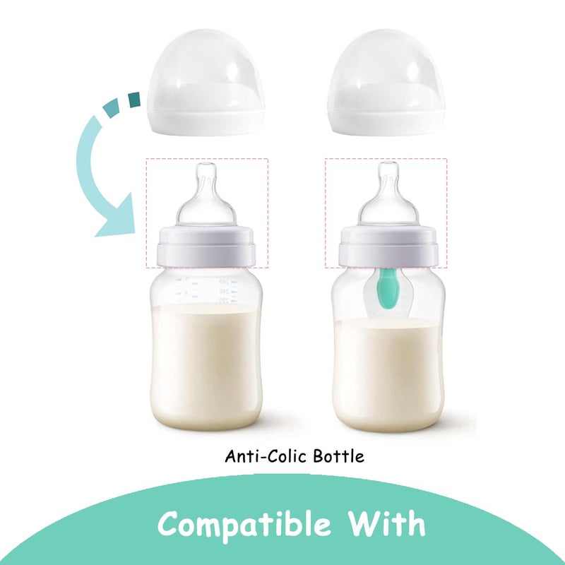 ROMIRUS Bottle Cap with Screw Ring Set Compatible with Both Avent Natural and Avent Anti-Colic PP Glass Baby Bottle, 3 Sets - Image 3